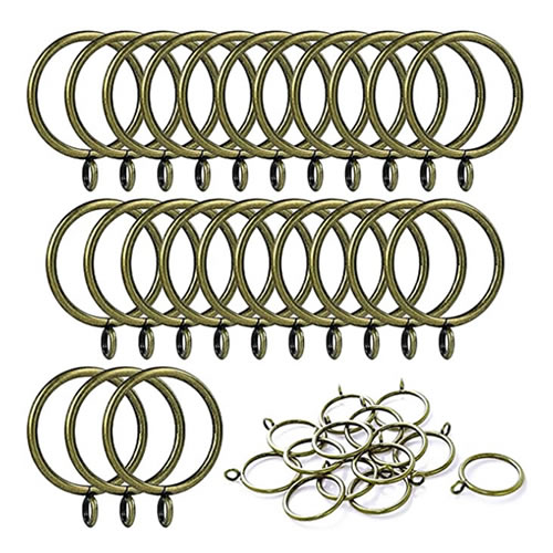 1 1/2" Dark Bronze Curtain Rings with Eyelet