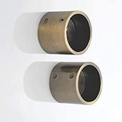 19 mm Brass Curtain Rod End Wall Bracket Iron