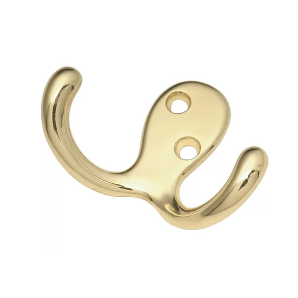 Polished Brass Utility Wall Bracket Hook