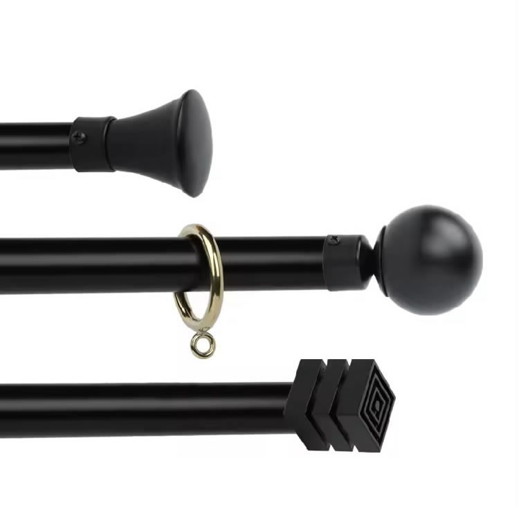 High Quality Customizable Aluminium Straight Curtain Pole Accessories for Home Window Decor