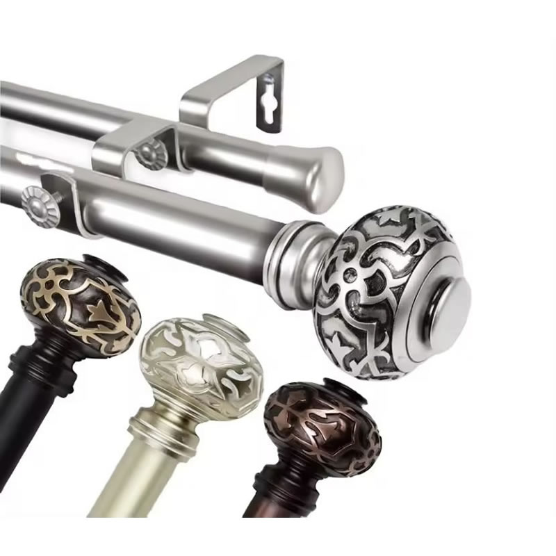 Smart Home Hot selling Curtain Rod Single Window Treatment Rod 1-Inch Diameter Window Accessories Curtain Rod